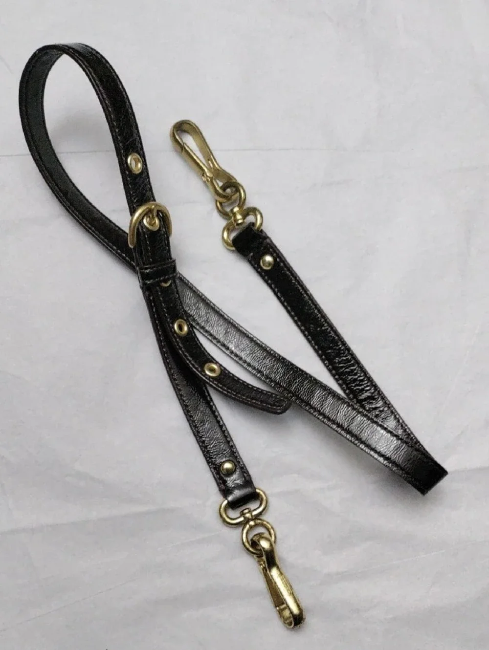 Coach Black/Brown Leather Handbag Straps